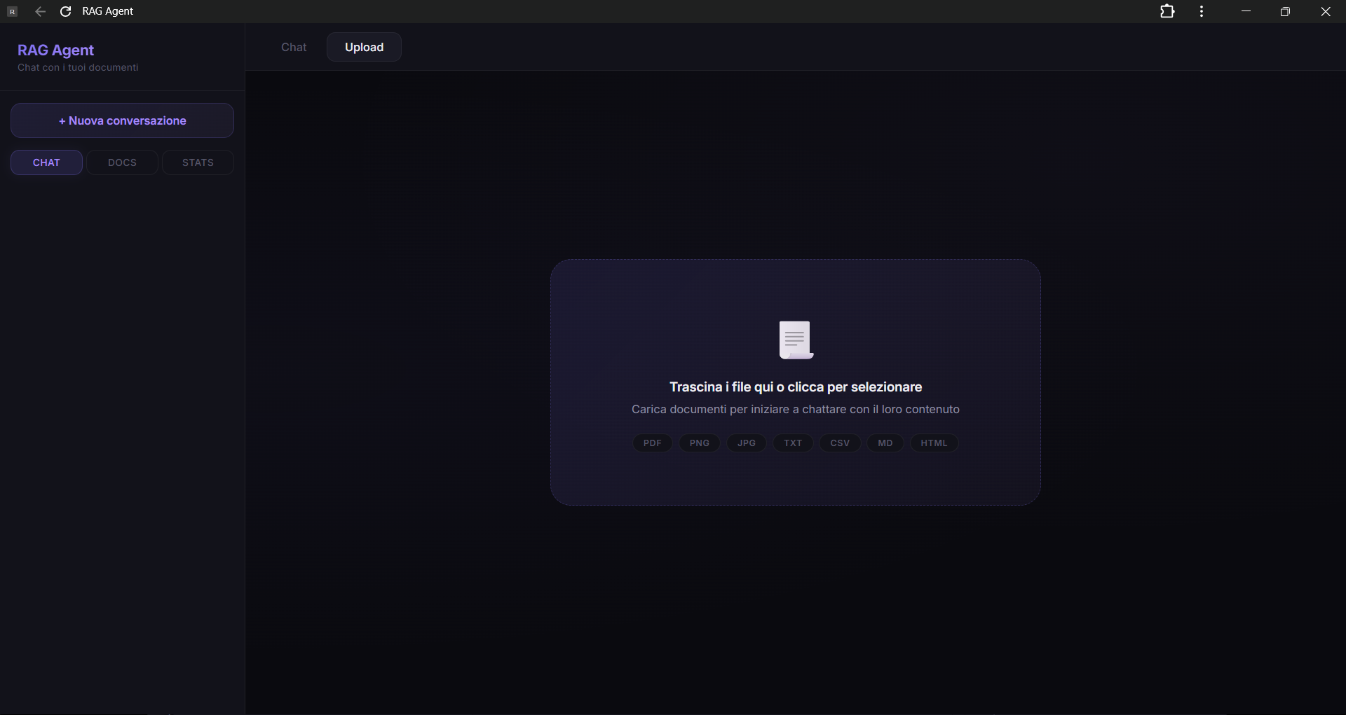 Agente RAG — Upload